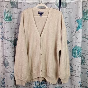 Mens Roundtree & Yorke 100% cotton,  button front Cardigan...4XLT